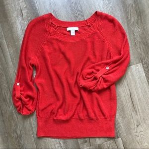 Red Banana Republic 3/4 Sleeve Blouse Woven Shirt